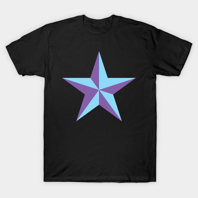 Purple and Blue Star Art T-Shirt by sleepingdogprod